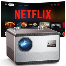 1500 ANSI Fully Sealed 1080P Projector 4K Support Auto Focus/Keystone WiFi BT