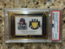 2023-24 Futera Unique 23KT Gold 1/1 Jersey Memorabilia George Best PSA 10