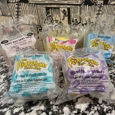 Complete Set of 5 The Flintstones McDonald  s Happy Meal Toys Vtg 1993, see des.