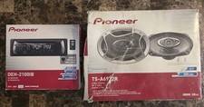 PIONEER DEH-21001B CD RECEIVER MP3 WMA AND PIONEER  3 WAY SPEAKER TS-A6972R NEW