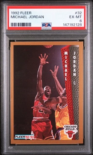 1992 FLEER #32 MICHAEL JORDAN PSA 6