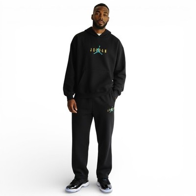 Air Jordan 2 Piece Gamma Oversize Fit Sweatsuit 2 PC Fleece Tracksuit Outfit Set