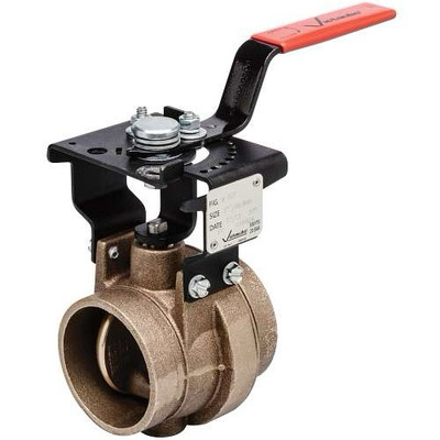 Victaulic VO40608NE2 608N Brass LeverHandle Copper Connection Butterfly Valve