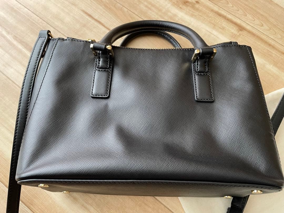 Tory Burch Saffiano Leather Shoulder Bag 2-way Black Zip Women's From Japan thumbnail 8