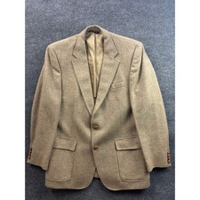 Vintage Haggar Imperial Sport Coat Mens 42 Herringbone 100 Wool Blazer USA