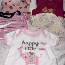 Set Of 5 Girls One Piece Outfits Assorted Brands , Colors  Prints 3-6 M