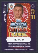 MATCH ATTAX EXTRA 2016/2017 JAMES MILNER DIGITAL LIVE ONLINE PRO 11 CODE CARD