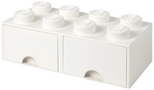 LEGO Schubladenbox STORAGE BRICK DRAWER 8 2 Schübe weiß