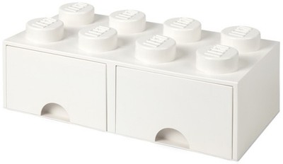 LEGO Schubladenbox STORAGE BRICK DRAWER 8 2 Schübe weiß