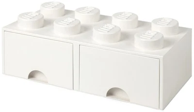 LEGO Schubladenbox STORAGE BRICK DRAWER 8 2 Schübe weiß