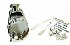 Chrome Saginaw Power Steering Pump W Small Block Ford Sbf 302 Mount Bracket Kit
