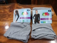 Fruit of the Loom Women's Thermal Underwear Set, Grey, Size XS (0-2)