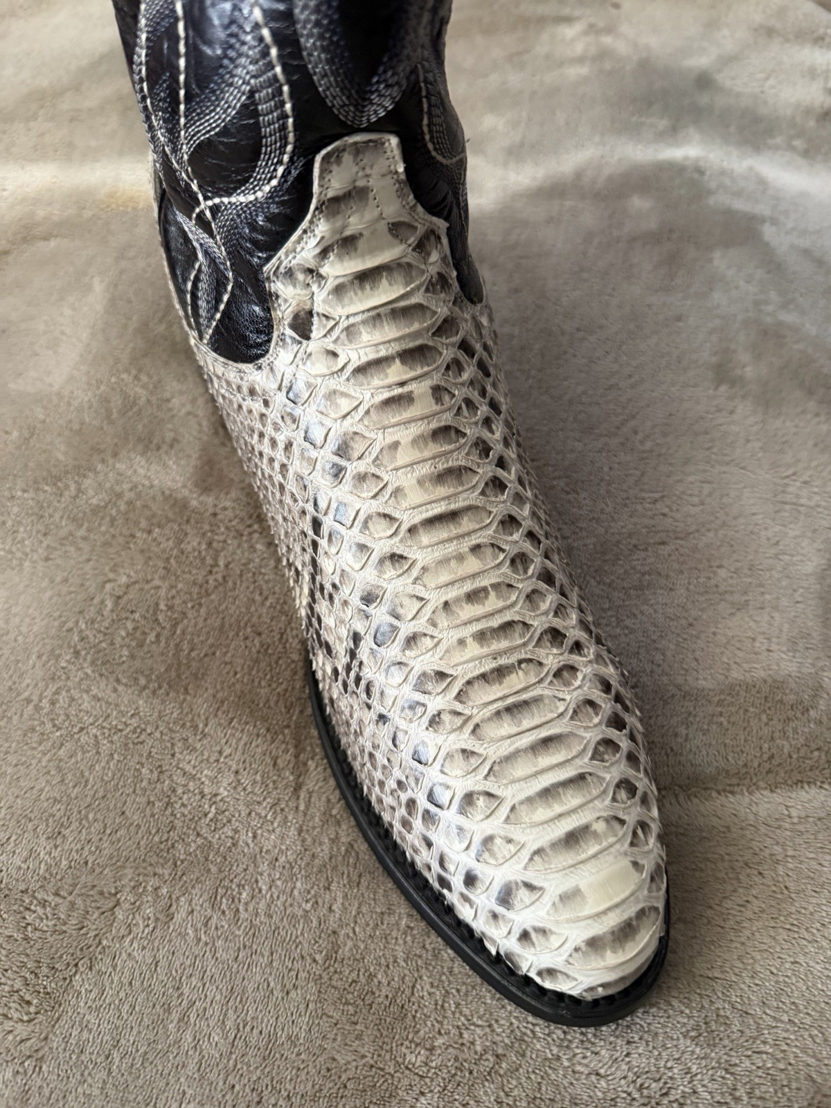 Dan Post Manning Python Snake Black/Natural Weste… - image 15