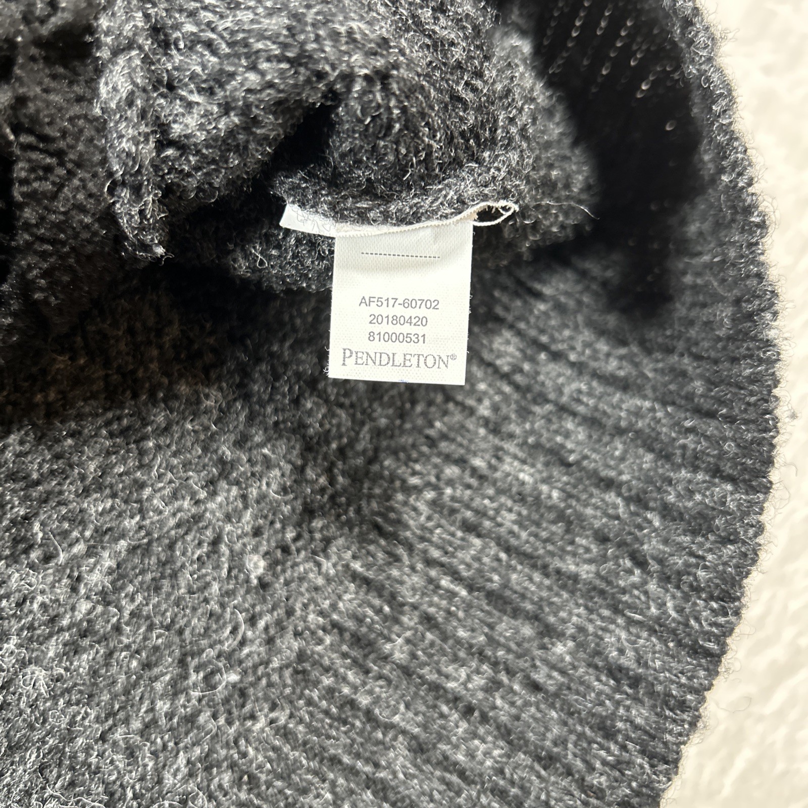 Pendleton Gray Full Zip Washable Wool Sweater Siz… - image 4