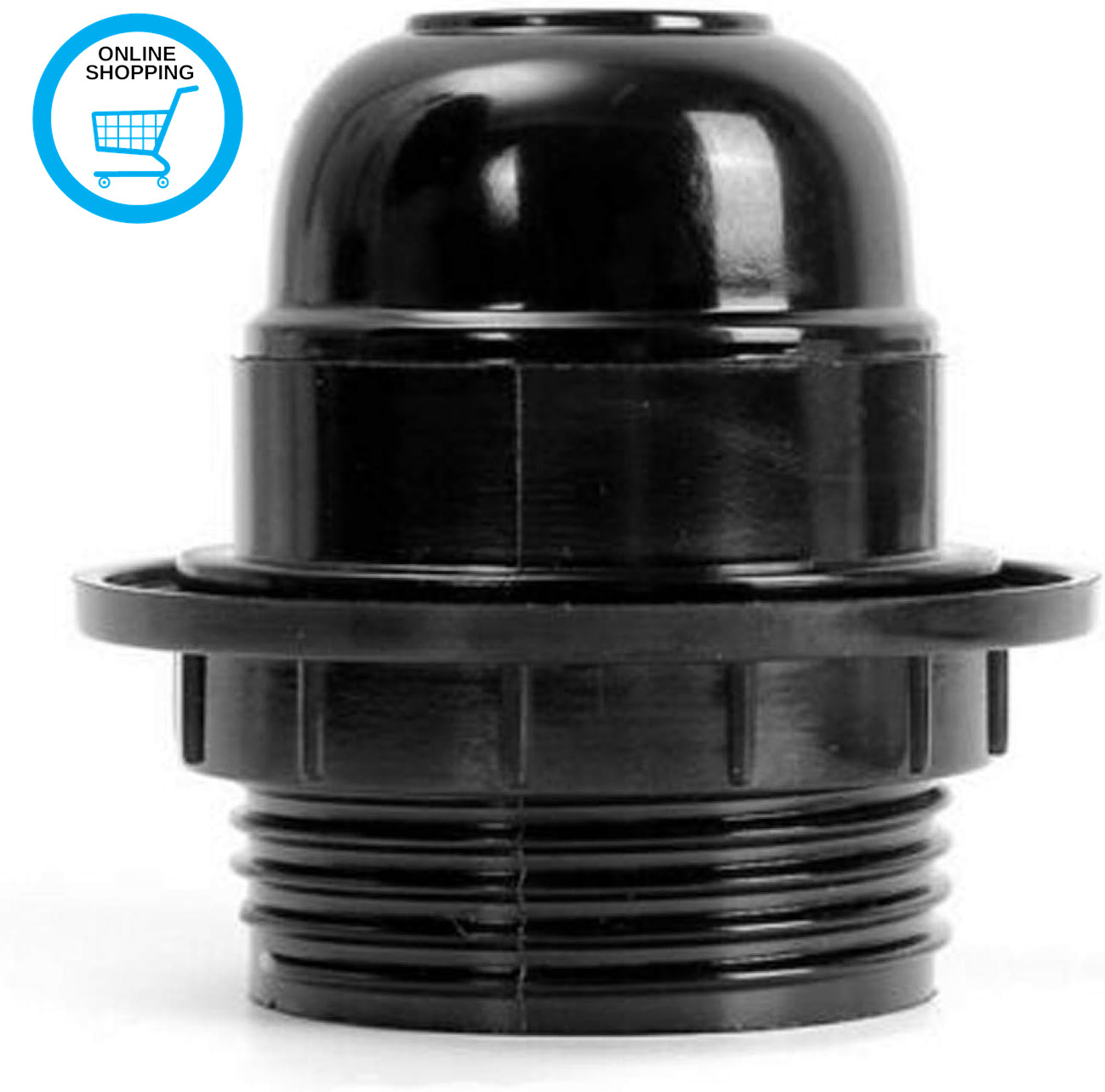 Edison Screw ES E27 Light Bulb Lamp Holder Pendant Socket Black Style,Edison Scr