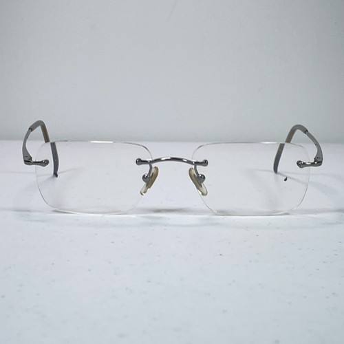 Ray Ban RB 8502 Titanium 1000 Eyeglasses Silver Rimless Frame Only 52-17 140 - Picture 4 of 10