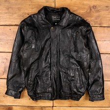 Vintage Navarra Lederjacke L 90er Patchwork B...