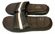 Men Slip On Sport Sandals Slides Rubber Flip Flops Shower Slippers Brown Black 9