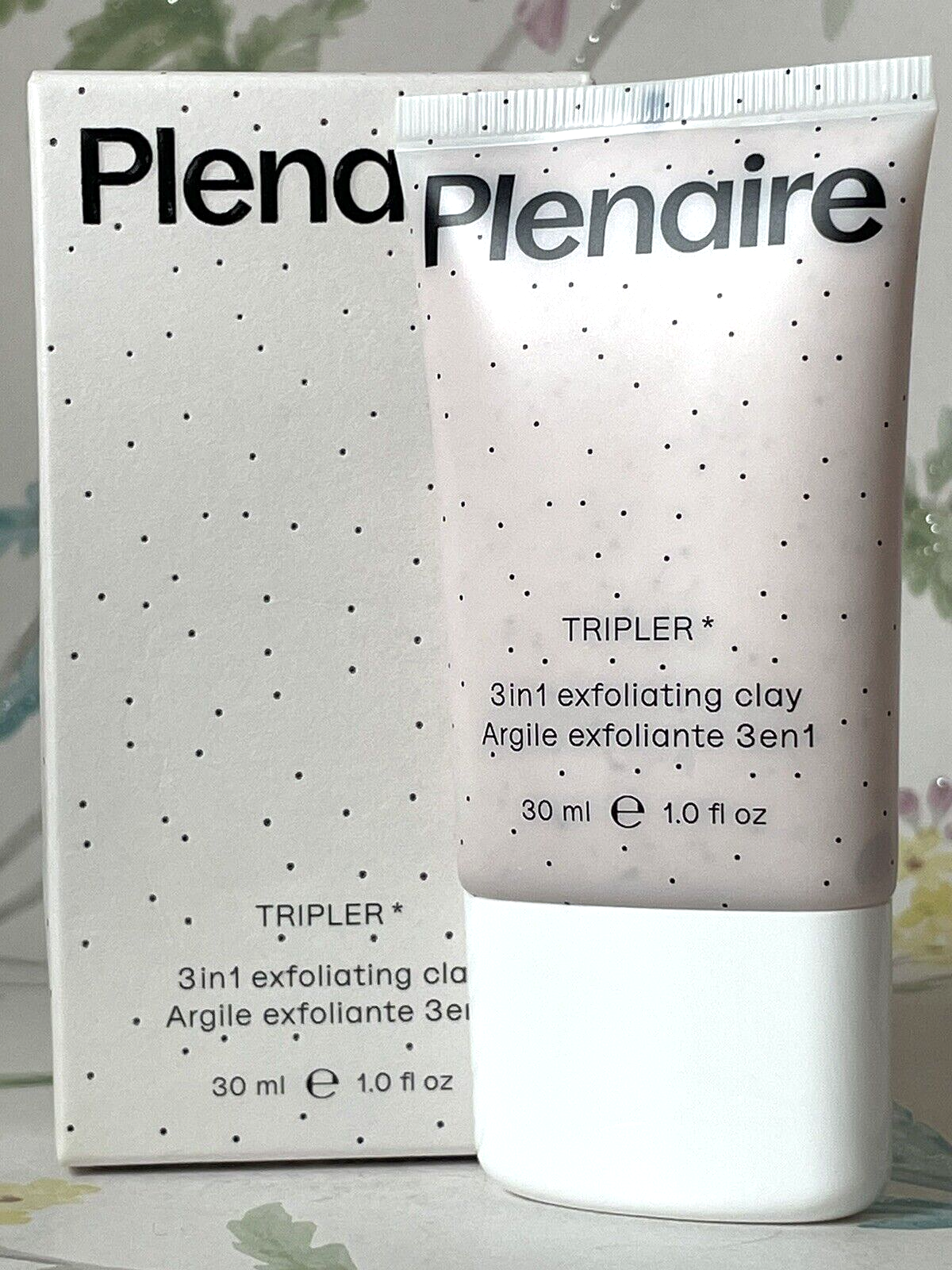 Plenaire Clay Cleanser Face Mask Exfoliator Tripler 3in1 Exfoliating  Vegan 30ml