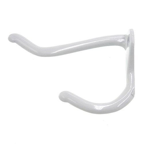 Amerock 1 1/8" Heavy Weight Coat and Hat Double Hook White BP3463-W - Picture 2 of 2