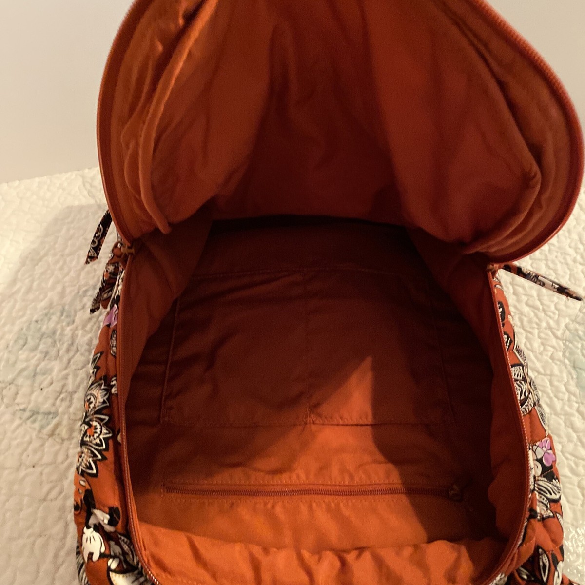 Vera Bradley Disney Mickey&Minnie Flirty Floral Clay Essential Large  BackpackNWT