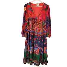 Farm Rio Jungle Print Midi Dress Red Size XS