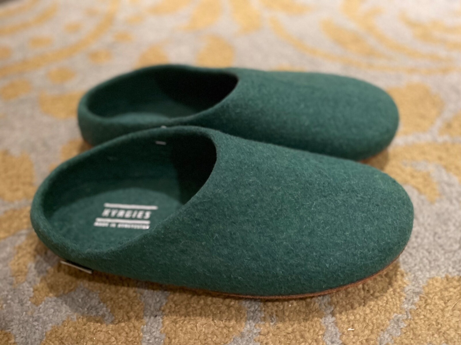 SAOLA Pantofole in lana Kyrgies con suola tutta naturale schiena bassa abete uomo 12