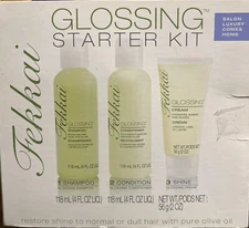 Fekkai Glossing Starter Kit. Shampoo, Conditioner & Cream. 2oz Discontinued HTF