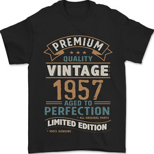 Premium Vintage 69th Birthday 1957 Mens T-Shirt 100 Cotton