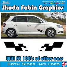 Skoda Fabia VRS Estate Hatch Side Stripes Decals Stickers Graphics FREE P&P 012