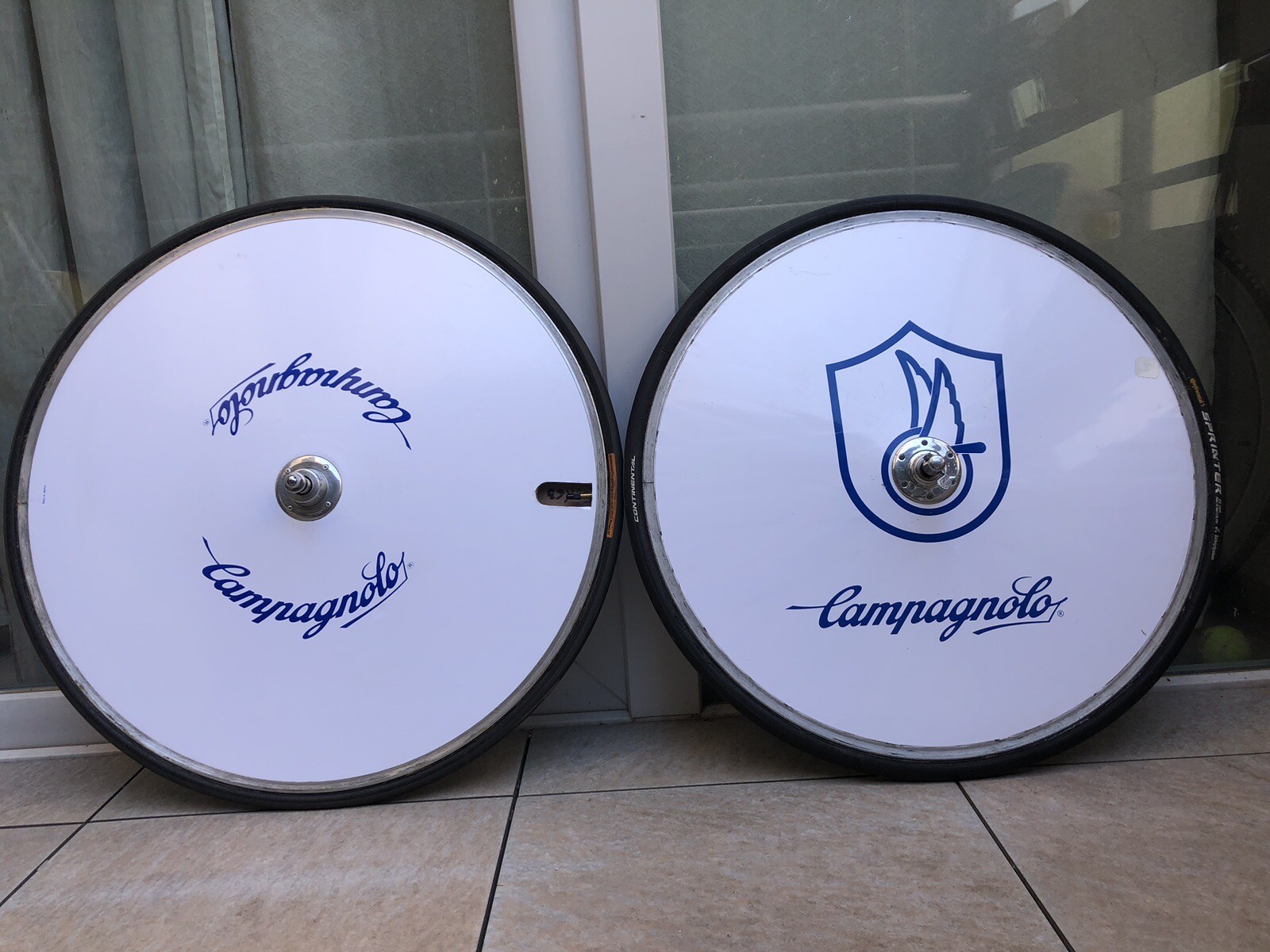 Laufradsatz Disc Campagnolo Ghibli 26" vorne / Khamsin 28" hinten Pista Vintage 