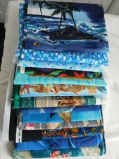 BTY U Pick Choice Cotton Fabric SEA FISH SHELLS WATER Dolphin Seal Whale OOP