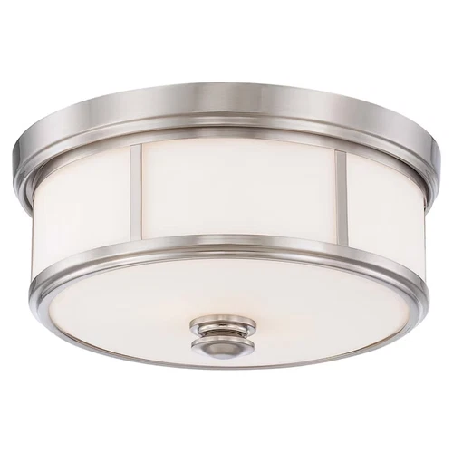 Minka Lavery 3 Light 16-in Brushed Nickel Flush Mount Ceiling Fixture  6368-84 - Picture 1 of 4