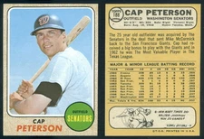 (37831) 1968 Topps 188 Cap Peterson Senators-NM
