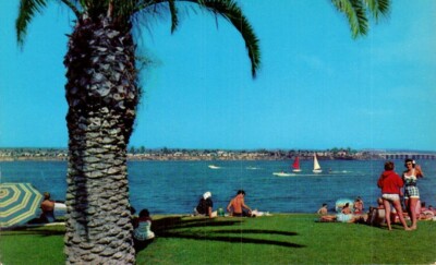 Postcard-View from Santa Clara Point, Mission Bay, San Diego, California   2347