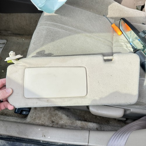 2003-2008 Toyota Corolla/Matrix Driver Left Side Sun Visor - Tan Brown Vinyl With Mirror (Used OEM)