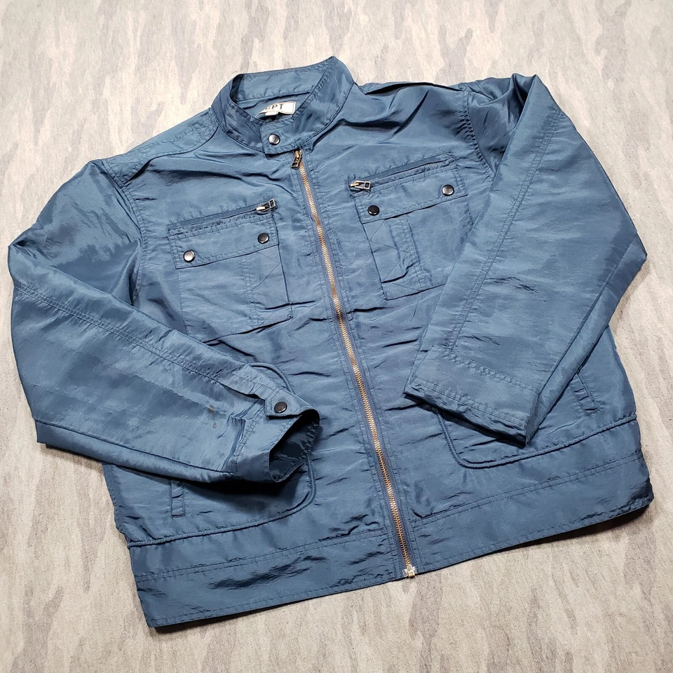CPT Cockpit USA Jacket Mens XL Blue Zip Up Lightweight Nylon Military - Image 2 of 4