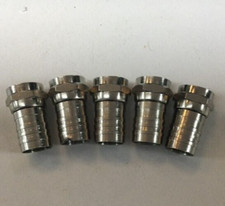 5 X F CONNECTOR SCREW ON PLUG SATELLITE SKY VIRGIN  RG6 WF100 CT100 CABLE