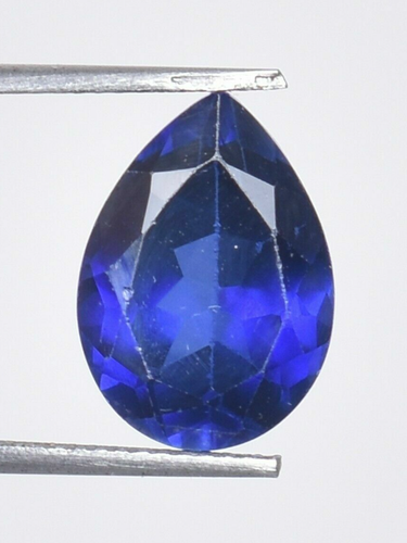 Zafiro azul real de cachemira natural de 7,20 quilates corte pera piedra prec... - Imagen 2 de 6