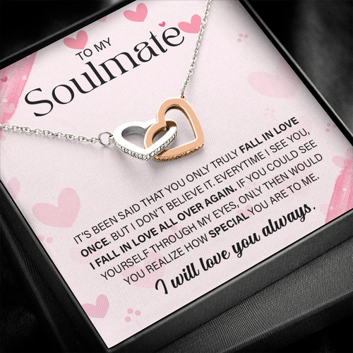 To My Soulmate Heart Necklace 