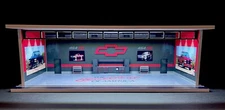 CUSTOM 454 SS Interior Garage Theme 1:64 Model Garage Diorama with LED Lighting!