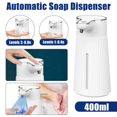 400ml Automatic Foam Liquid Soap Dispenser Smart Sensor Waterproof For Bathroom