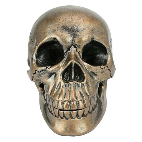 Battery Operated Small Analog Modern Quartz Memento Mori Skull Clock Decorative