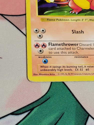 C3948 JUEGO BASE POKEMON TCG SHADOWLESS CHARMELEON #24 HP - Imagen 4 de 12