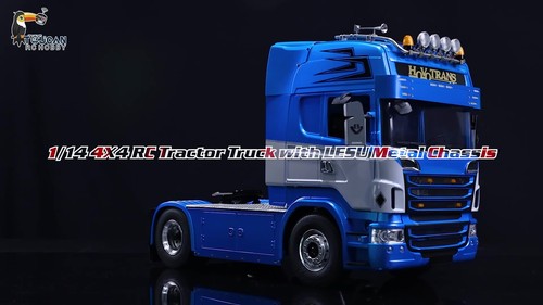 Camión tractor de radiocontrol LESU 4x4 1/14 RTR sistema de luz de sonido modelo de automóvil - Vídeo 1 de 1