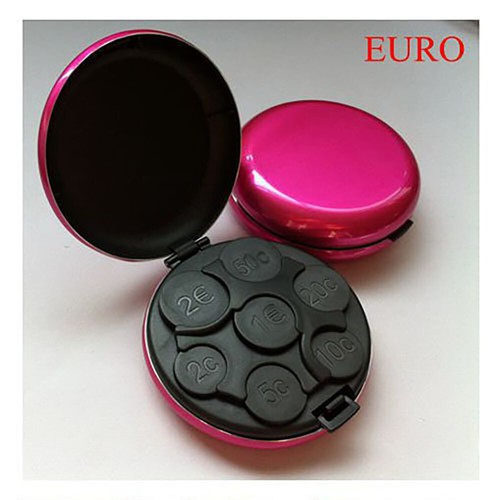 Portamonete Rigido in Metallo Alluminio per Euro Monete Chiusura Clip | eBay