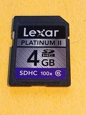 Lexar Platinum II 4GB SDHC 100X Camera Memory Card