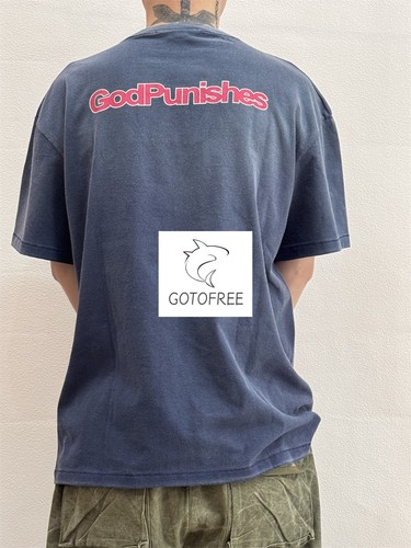 GOTOFREE 25SS SAINT NEW VINTAGE BLACK T SHIRT CREW PULLOVER DEAD SUMMER TOP TEE - Picture 3 of 9