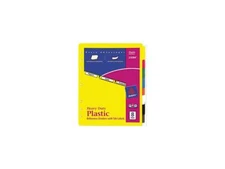Avery 23084 Heavy-Duty Plastic Dividers, 8-Tab Set, Multicolor (23084)