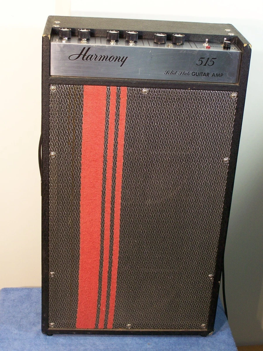 1970 HARMONY H515 GUITAR AMPLIFIER 2 12 inch combo amp Made in USA JENSEN C12R